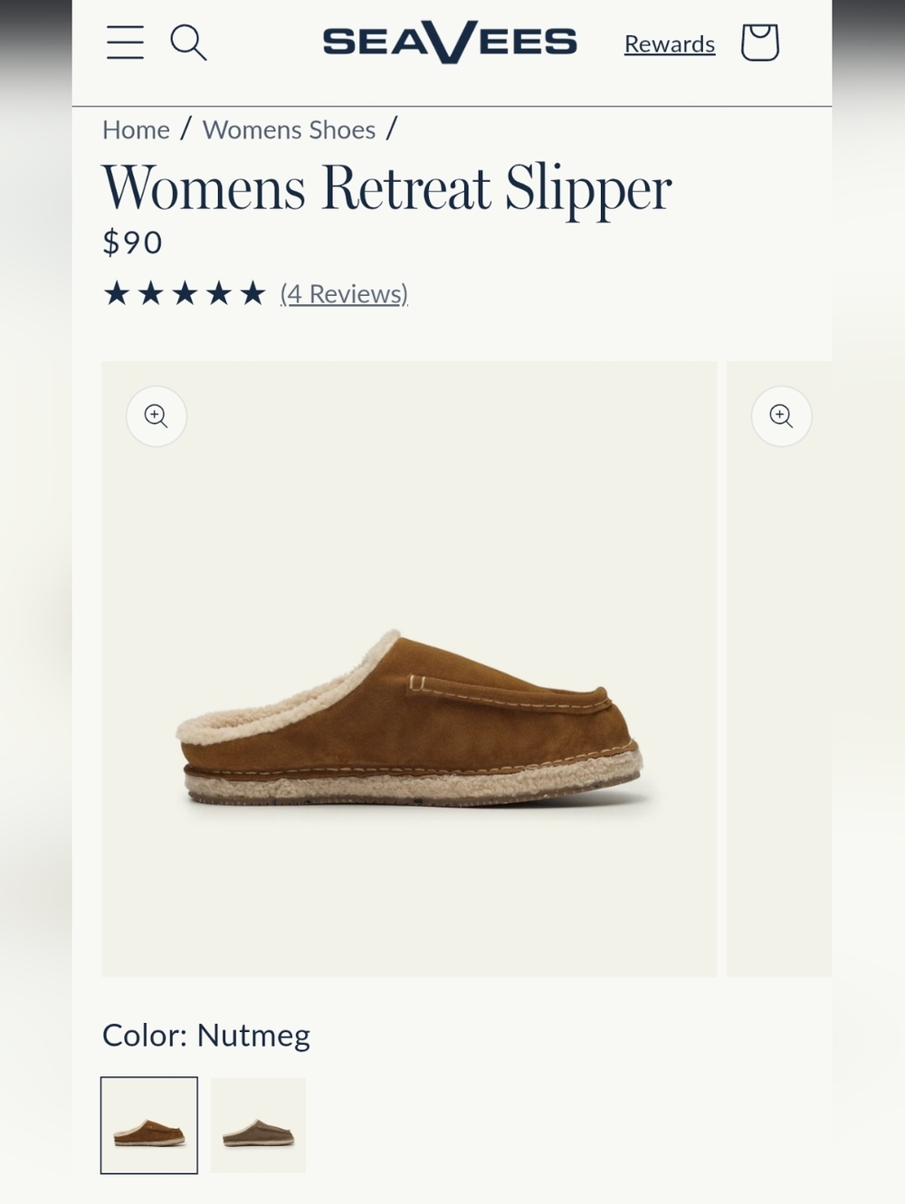 SeaVees Women’s Retreat Slipper in Nutmeg Brown